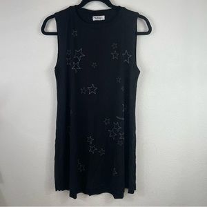 Lauren Moshi Black STAR Print Sleeveless Tank
